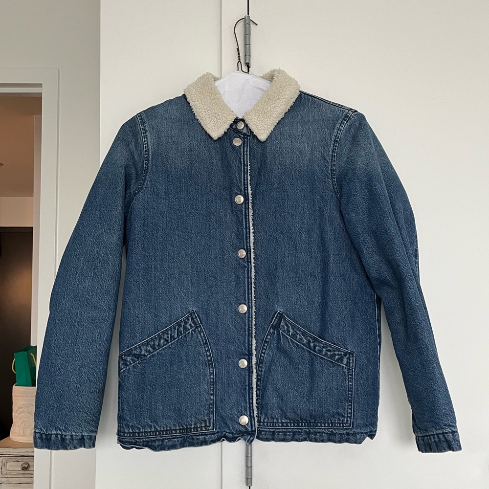 Jcrew jean/shearling jacket